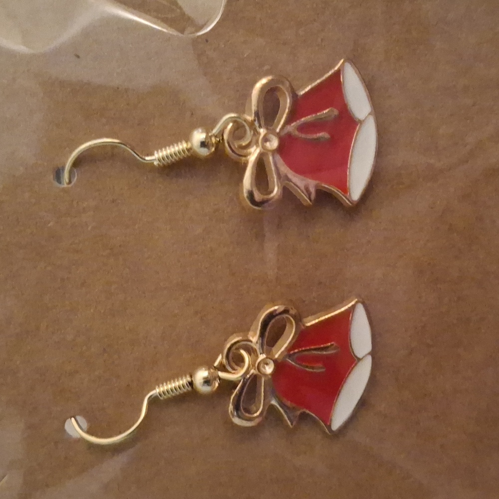Bell and bow earrings